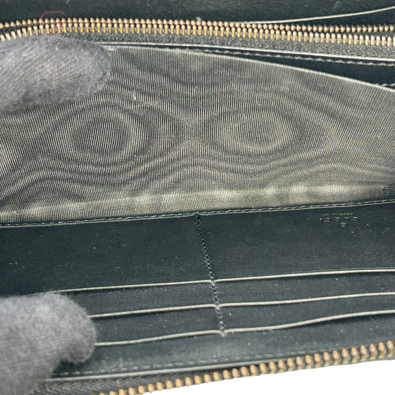 GUUCI Bamboo Round Zip Long Wallet - Beige x Brown 