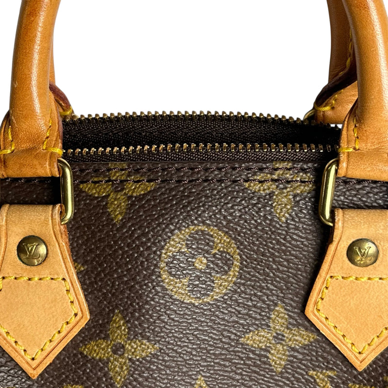 LOUIS VUITTON モノグラム ミニ スピーディ ハンドバッグ - ブラウン