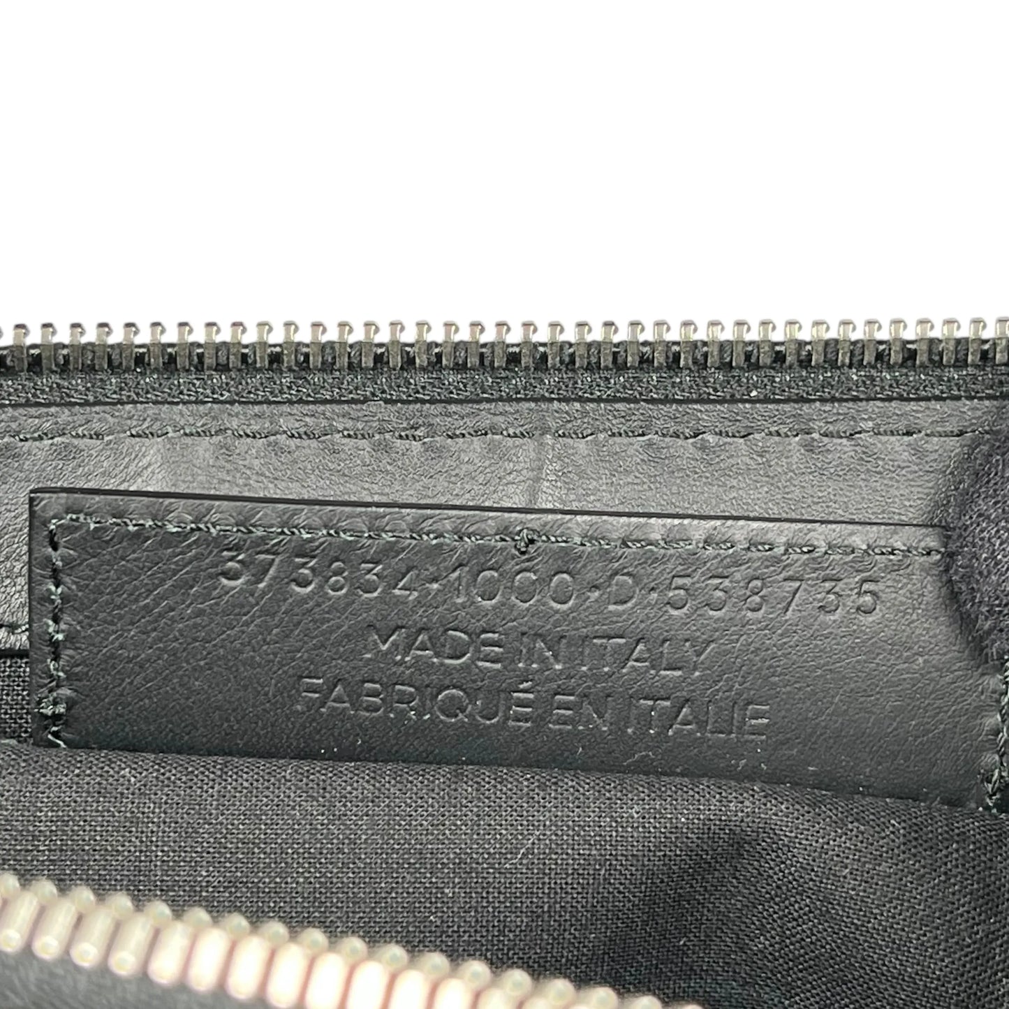 BALENCIAGA Logo Leather Clutch Bag - Black 