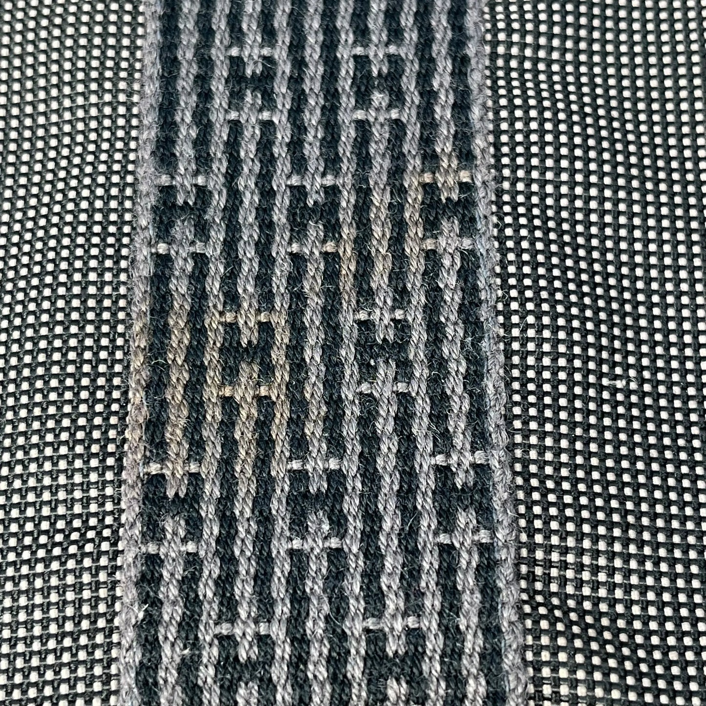 HERMES Air Line Canvas Shoulder Bag - Grey 