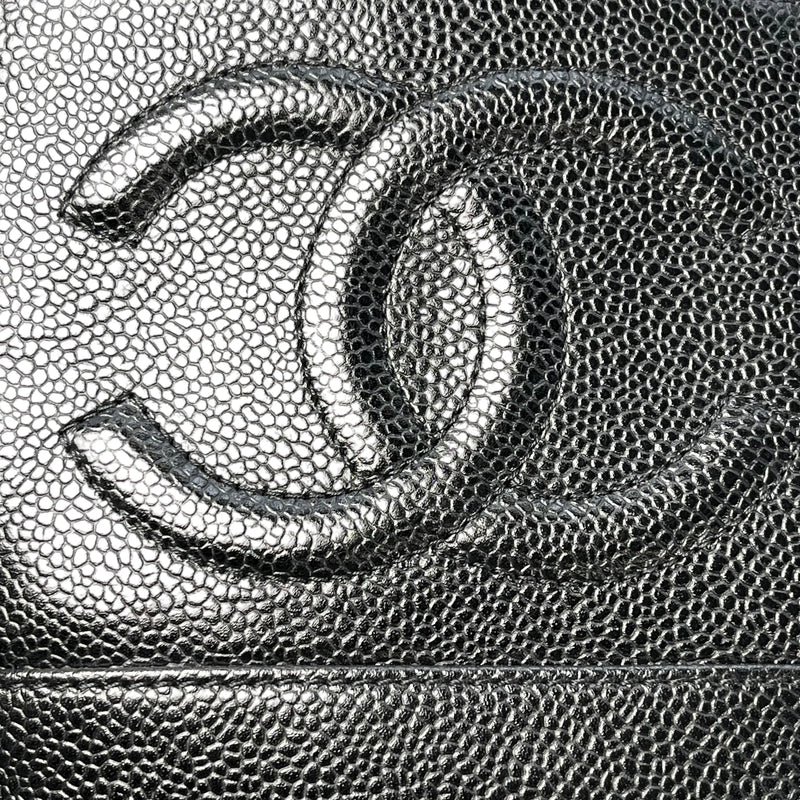 CHANEL キャビアスキン バニティバッグ ハンドバッグ - ブラック