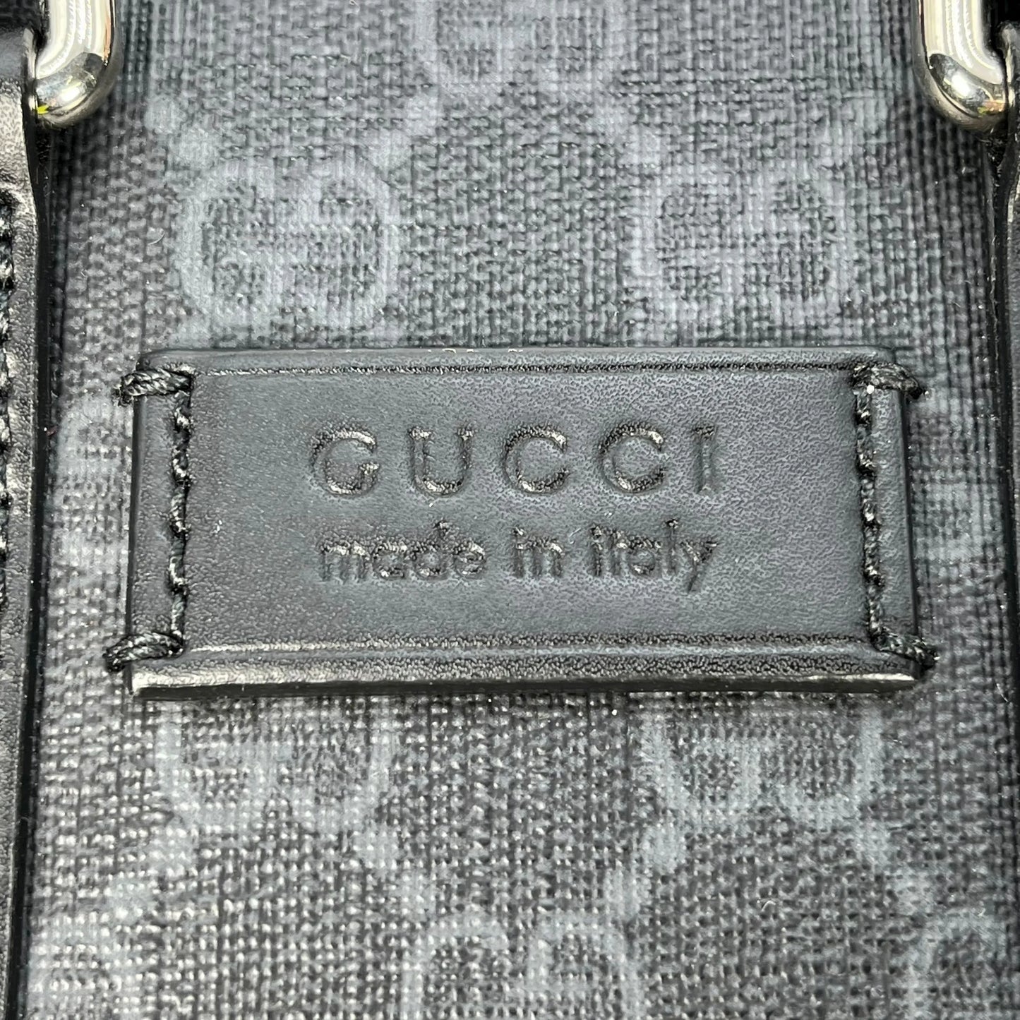 GUCCI GGスプリーム ミニハンドバッグ ショルダーバッグ - ブラック