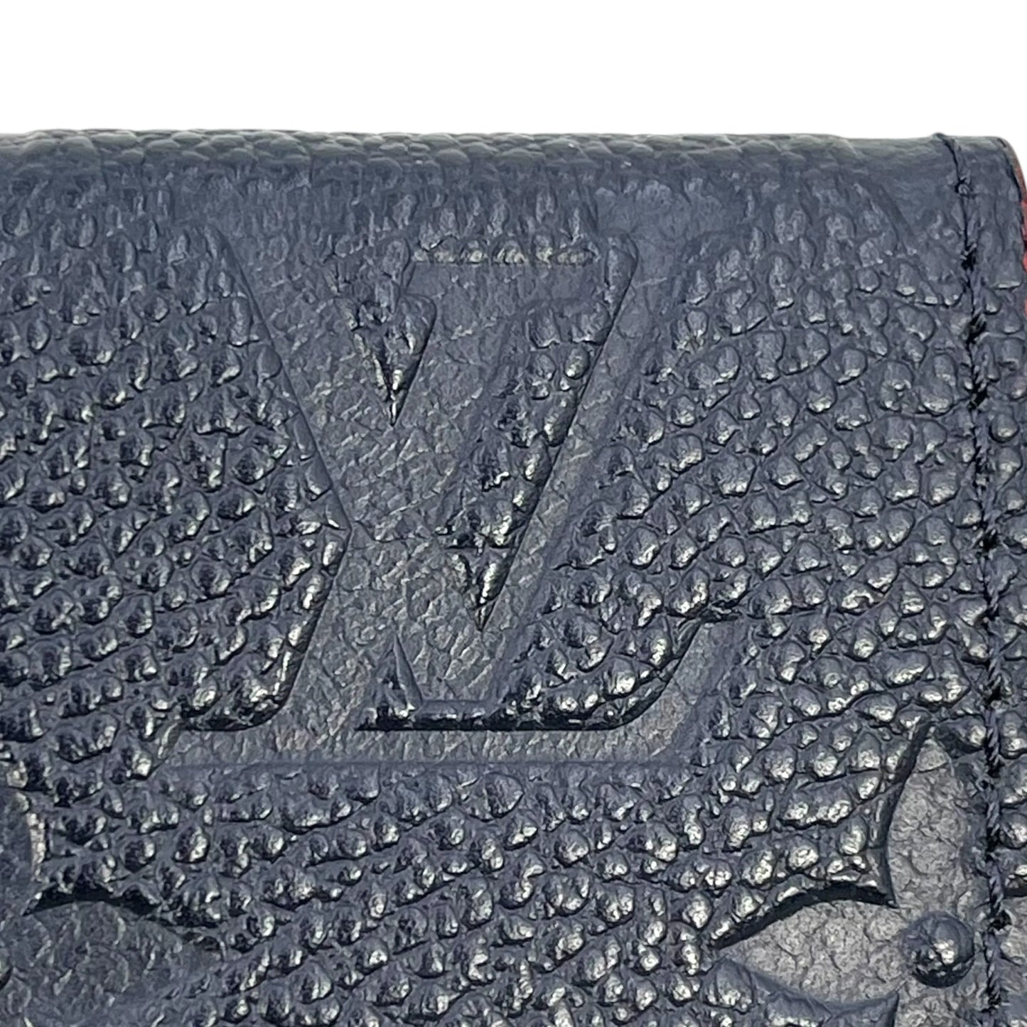LOUIS VUITTON Pochette Clé Monogram Empreinte Key Case - Navy 