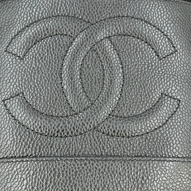 CHANEL Coco Mark Caviar Skin Vanity Bag Mini Bag - Black 