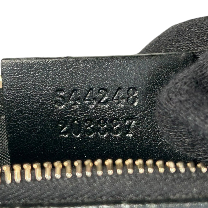 GUCCI Micro Guccissima Leather Key Case/Coin Purse - Black 