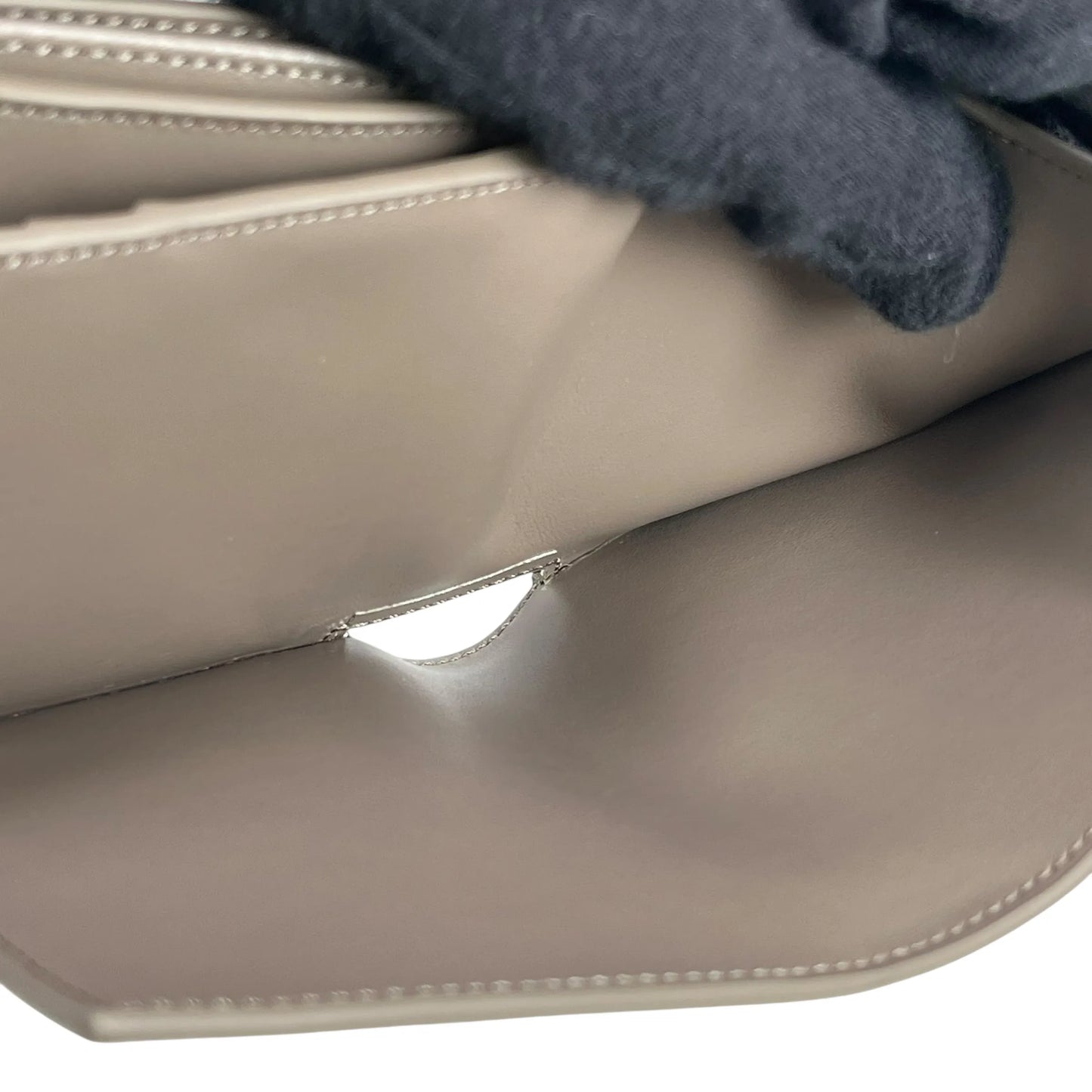 CELINE Small Strap Wallet in Calfskin, Bifold Compact Wallet - Gray 