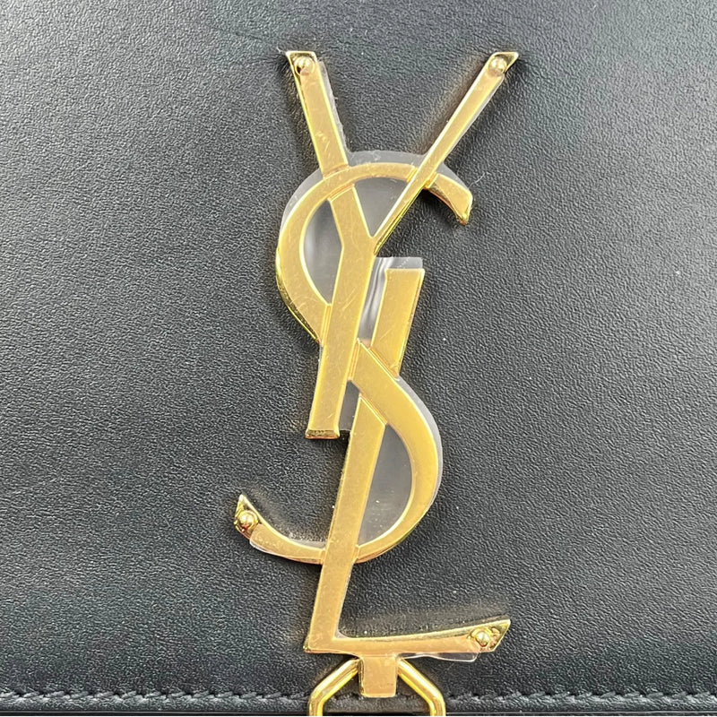 Saint Laurent Kate Tassel Medium Leather Chain Shoulder Bag - Black 