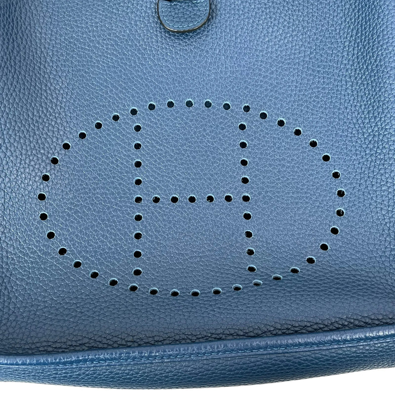 Hermès Evelyn III PM Taurillon Clemence Leather Shoulder Bag with D Stamp (2019) - Navy 