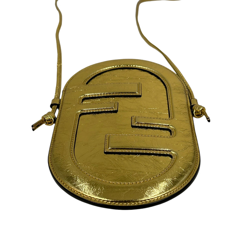 FENDI レザー フォンケース ショルダーバッグ - ゴールド