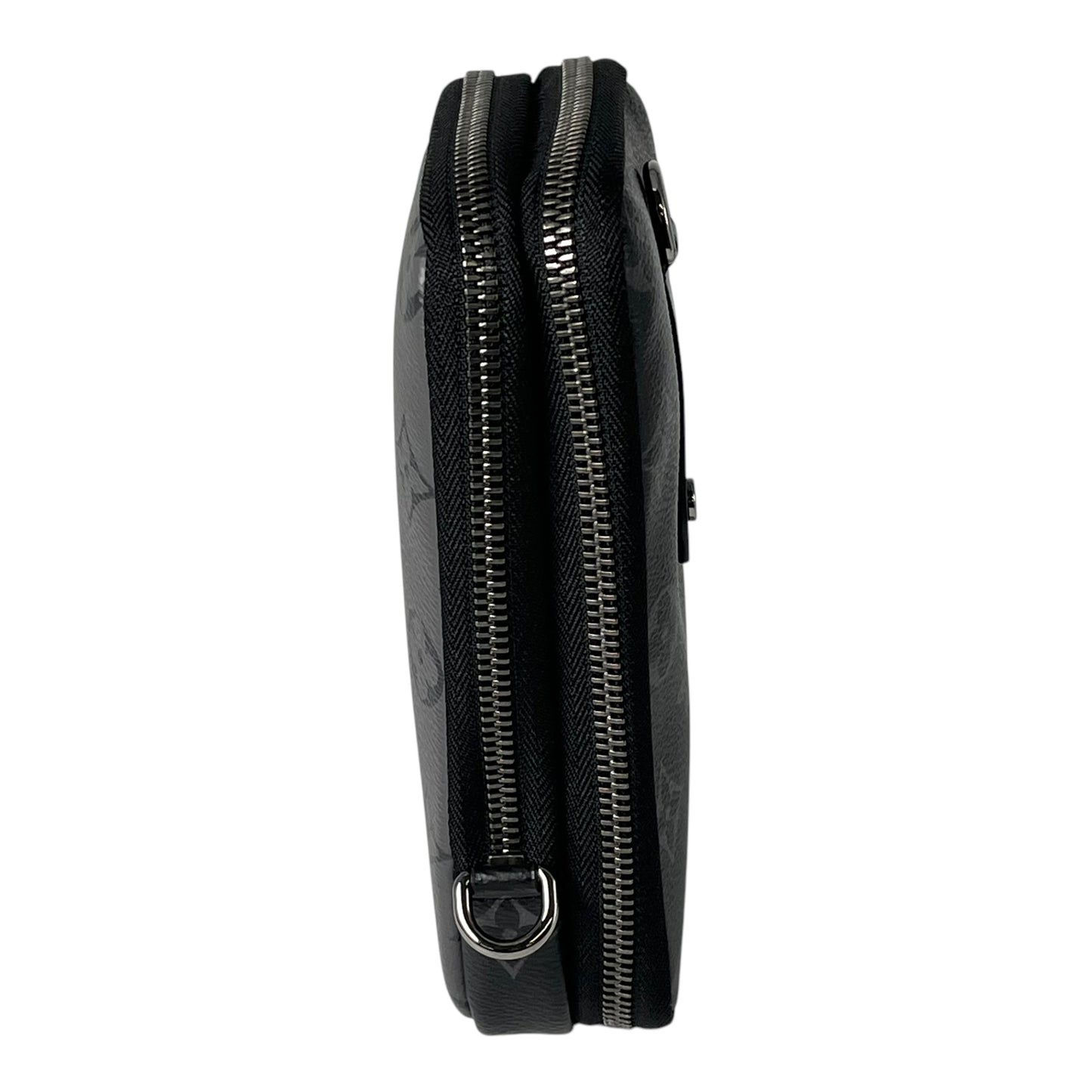 Louis Vuitton Monogram Eclipse Reverse Double Phone Case Shoulder Bag - Black 