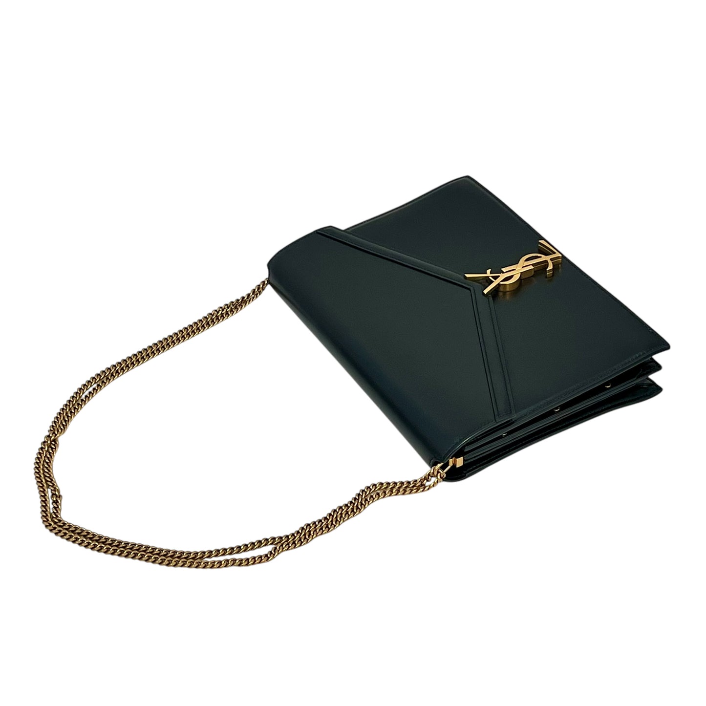 Saint Laurent カサンドラ レザー チェーン ショルダーバッグ - ブラック