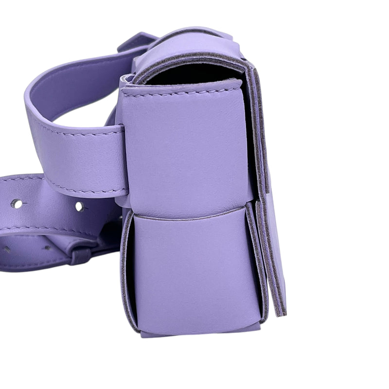 Bottega Veneta Maxi Intrecciato Cassette Mini Shoulder Bag - Purple 