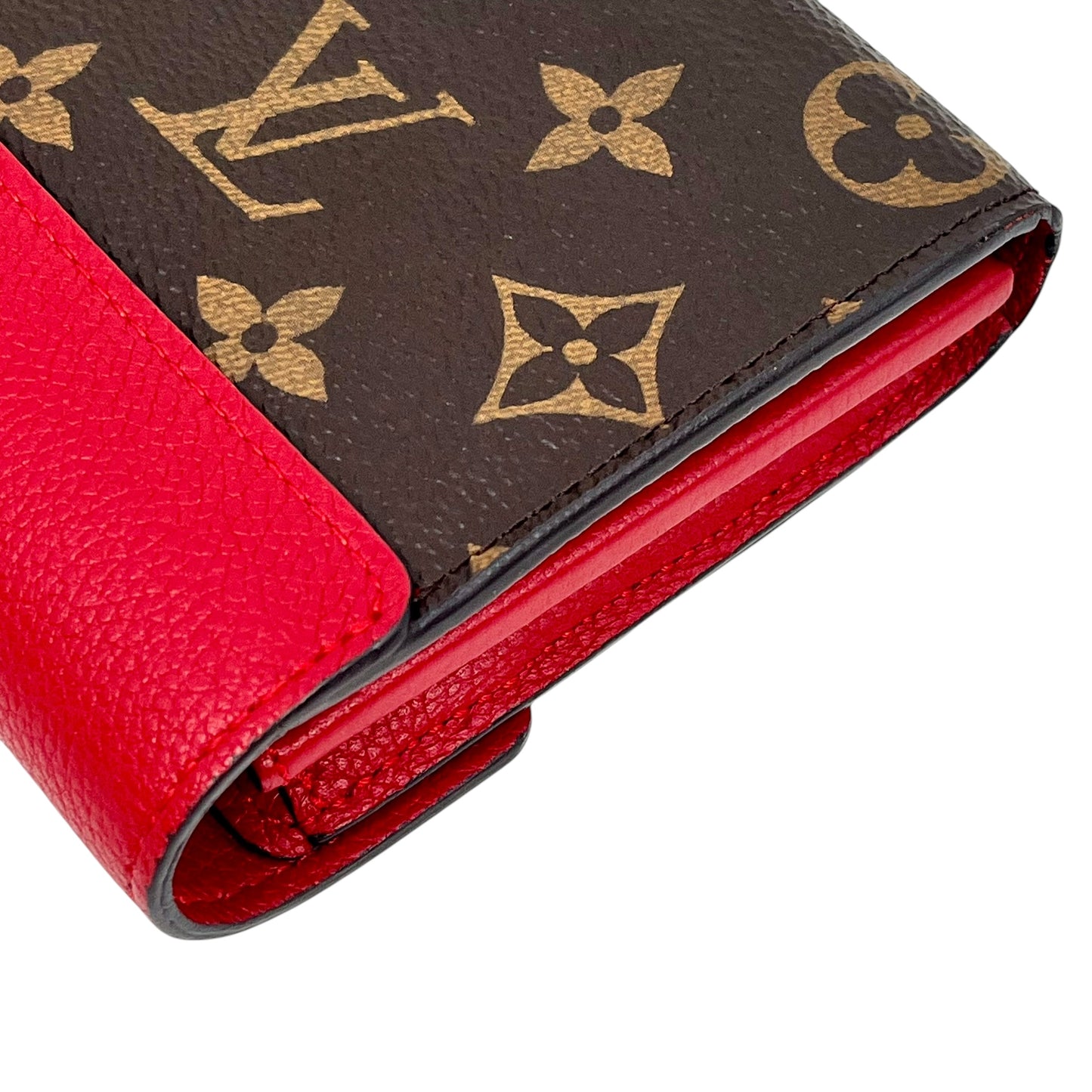 Louis Vuitton Monogram Pallas Portefeuille Long Wallet - Red 