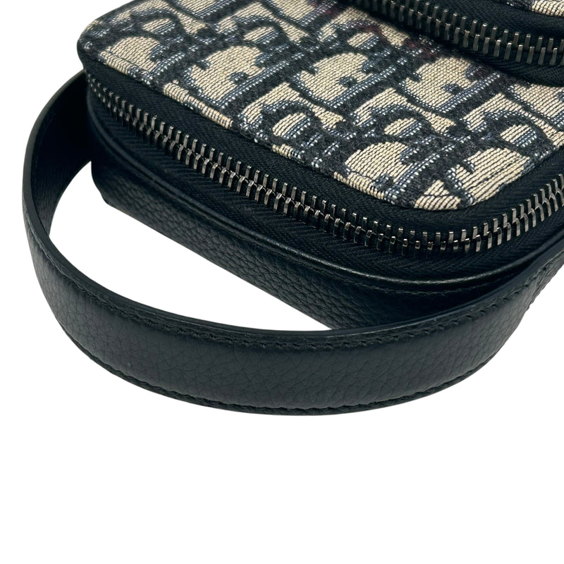 Dior Oblique Rider Micro Pouch Shoulder Bag - Black 