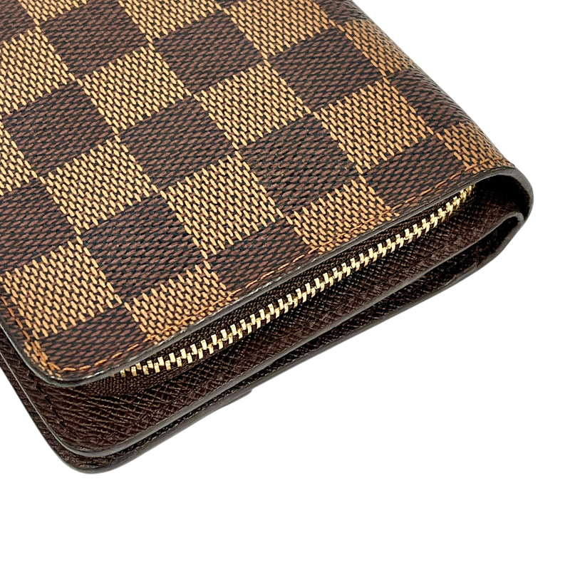 Louis Vuitton Damier Zip Bifold Compact Wallet - Brown 