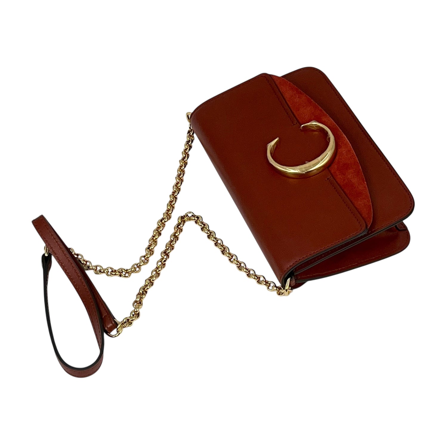 Chloé C Chain Shoulder Bag - Brown 