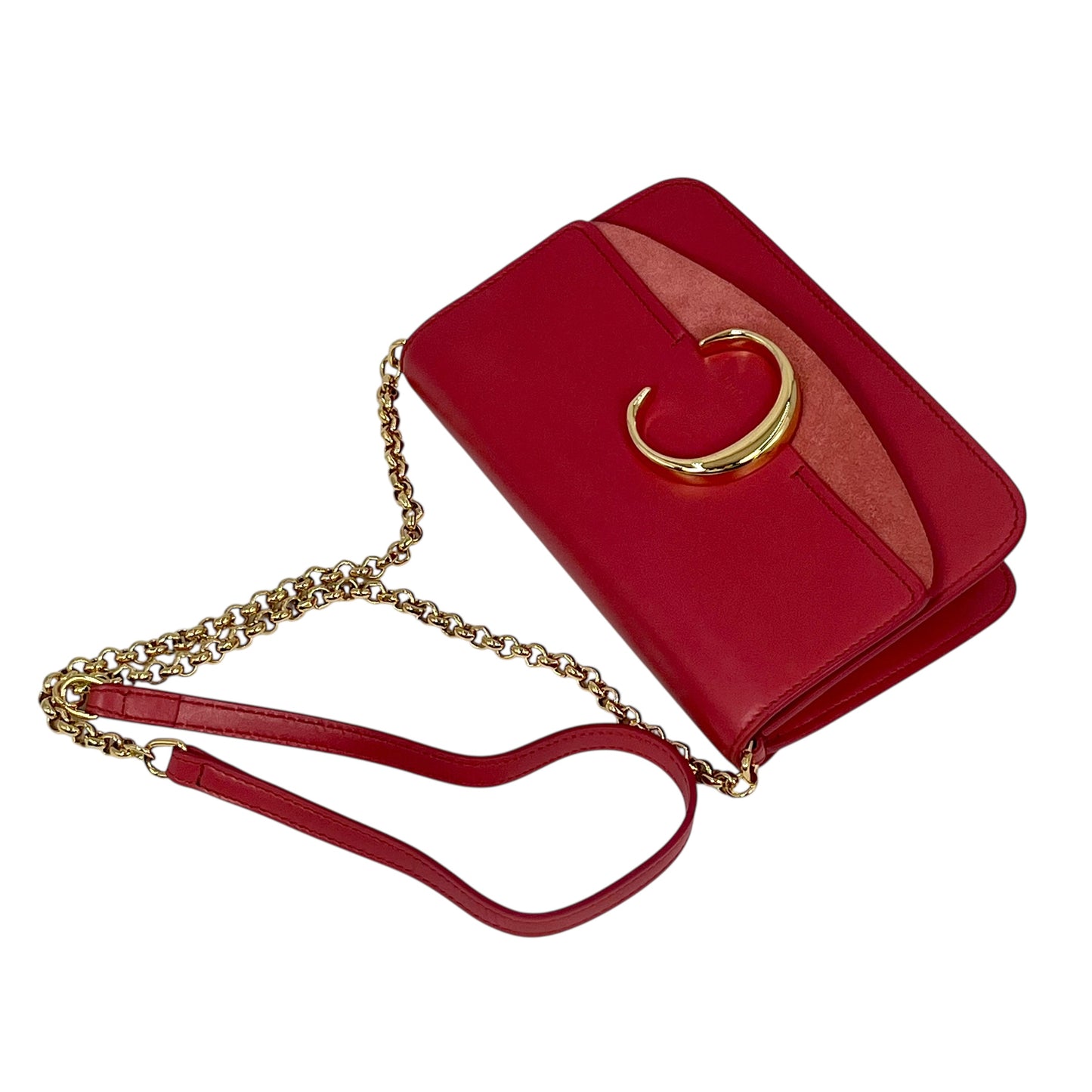Chloé C チェーン ショルダーバッグ - ピンク × レッド