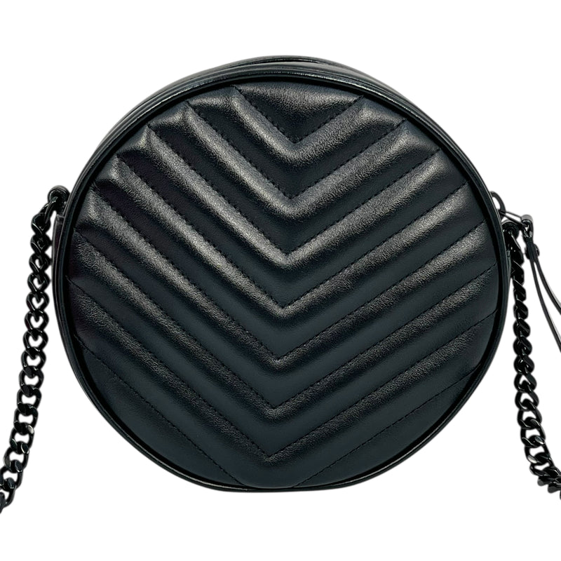 Saint Laurent Vinyl Mini Chain Shoulder Bag - Black 