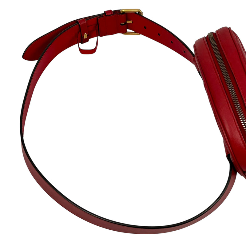 GUCCI GG Marmont Leather Body Bag - Red 
