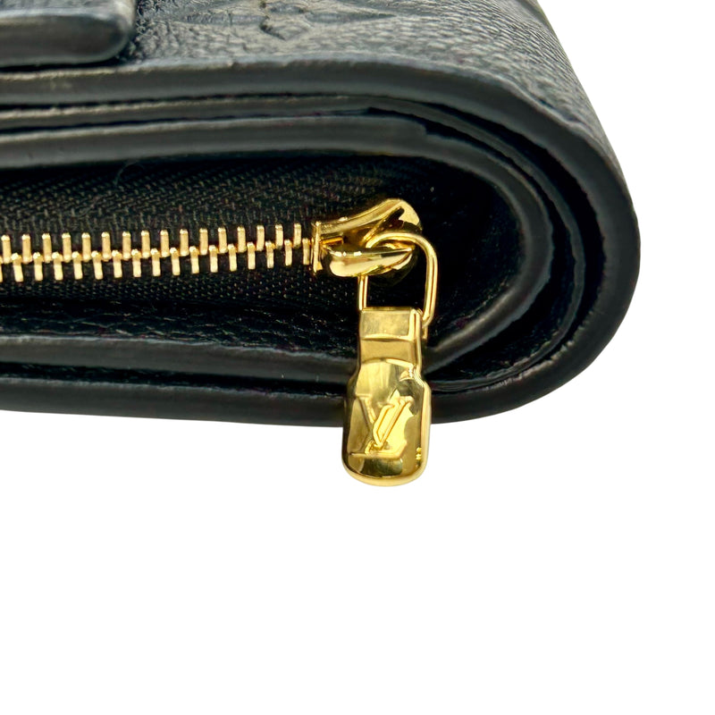 Louis Vuitton Monogram Empreinte Portefeuille Metis Tri-fold Compact Wallet - Noir Black 