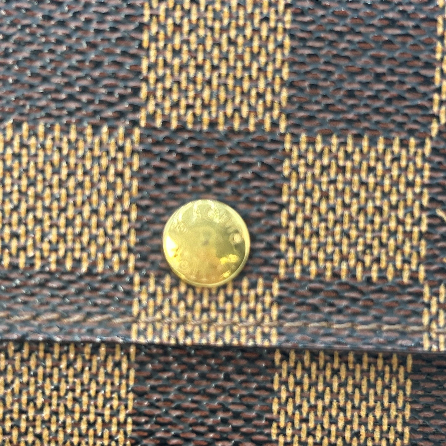 Louis Vuitton Damier Porte Monnaie Plat Bi-fold Compact Wallet - Dark Brown 