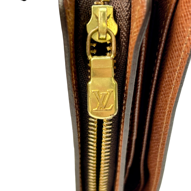Louis Vuitton Monogram Canvas Portefeuille Porte Papier Zip Bifold Compact Wallet - Brown - 32441 