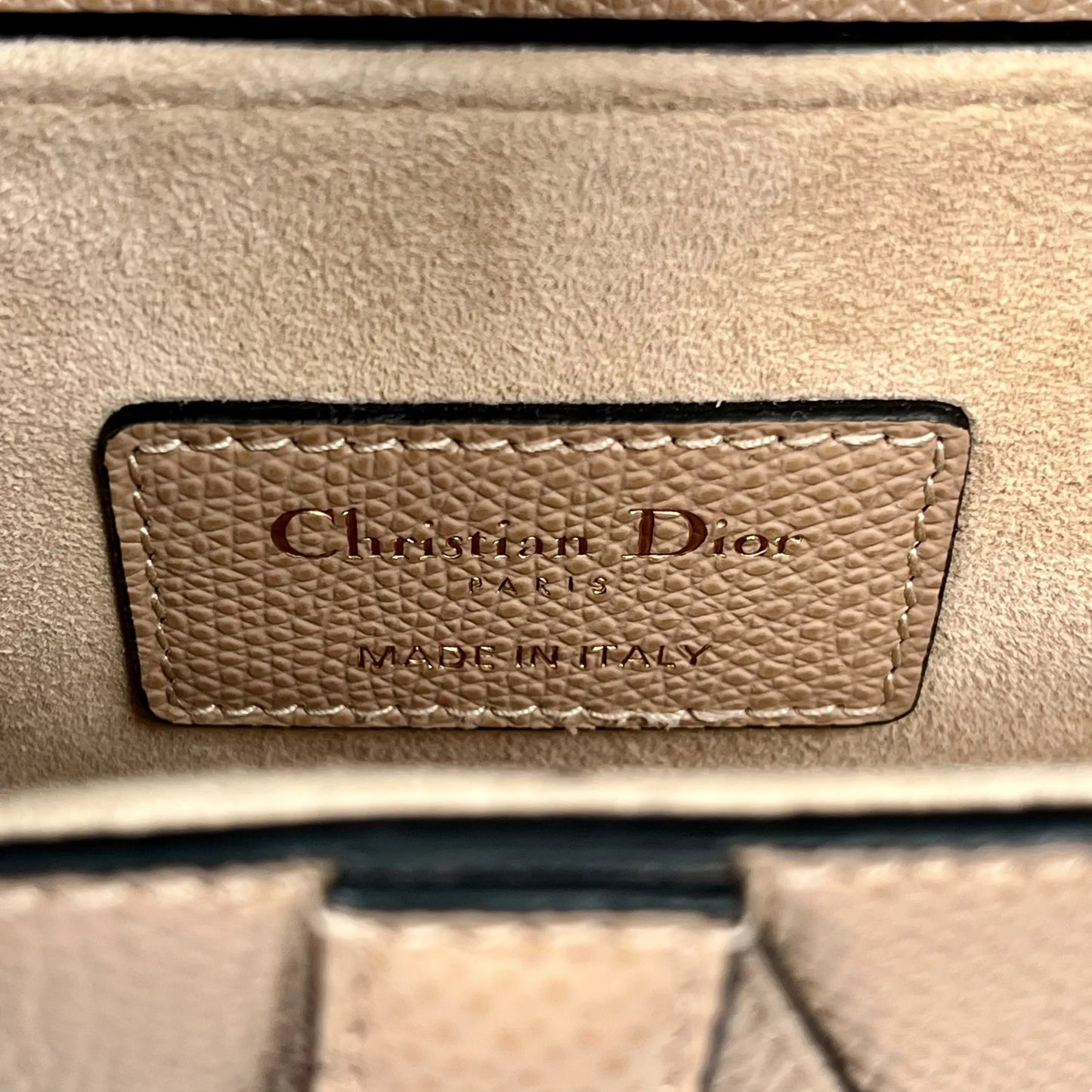Dior Saddle Leather Handbag - Beige 