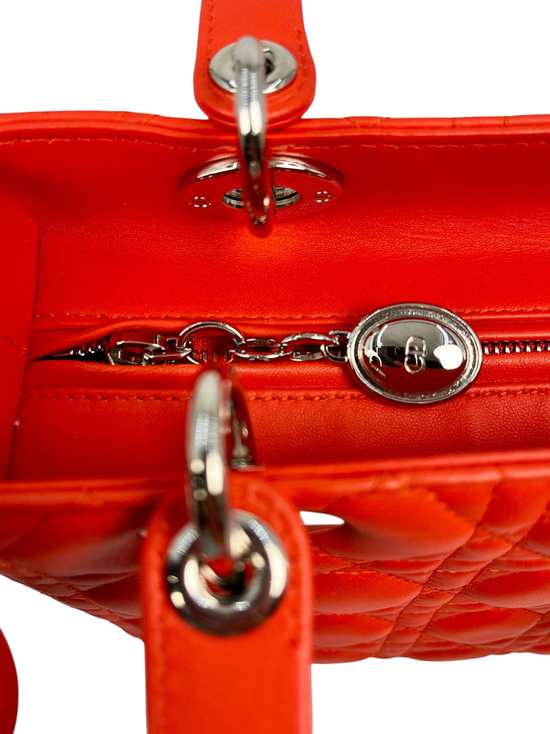 Dior Lady Dior Handbag Shoulder Bag - Orange 