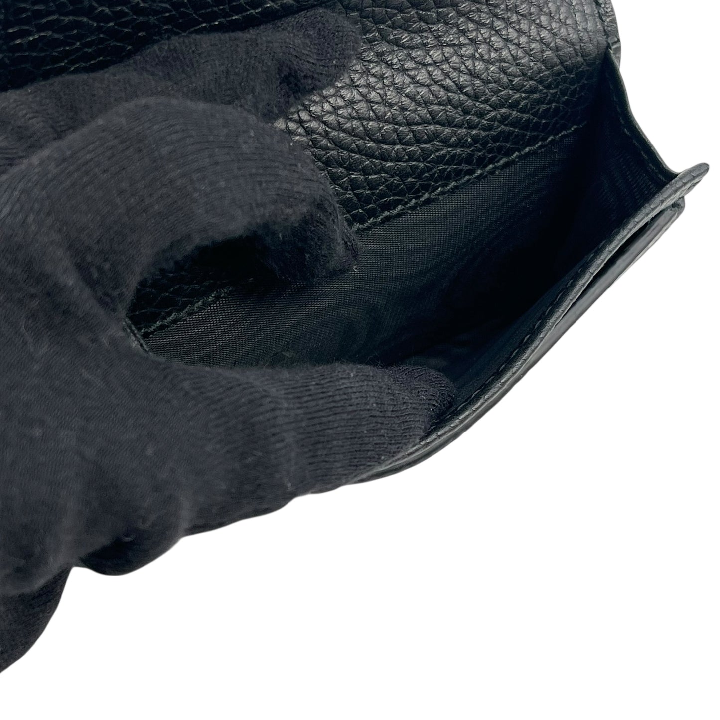 GUCCI Leather Card Case - Black 