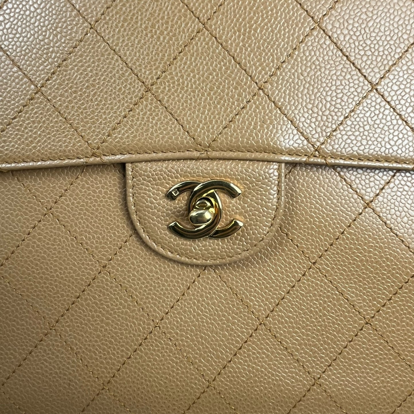 CHANEL Matelasse 30 Caviar Leather Chain Shoulder Bag - Brown 