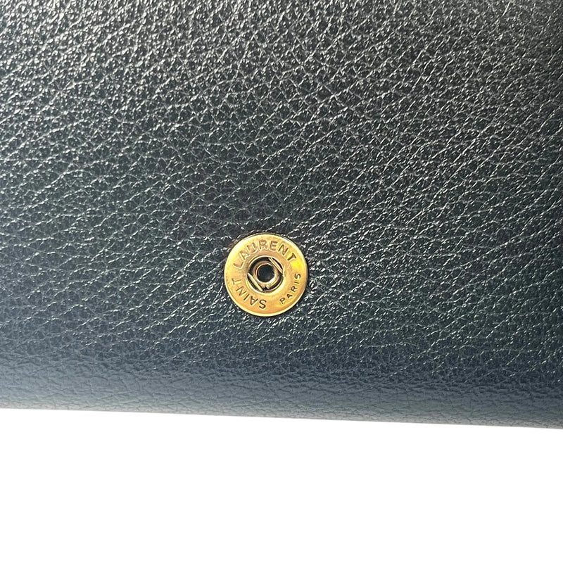 Saint Laurent Tiny Cassandra Logo Key Case - Black 