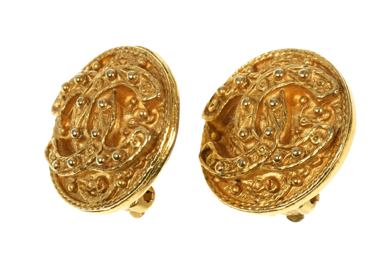 CHANEL CC Earrings - Metal - Gold - 15773 