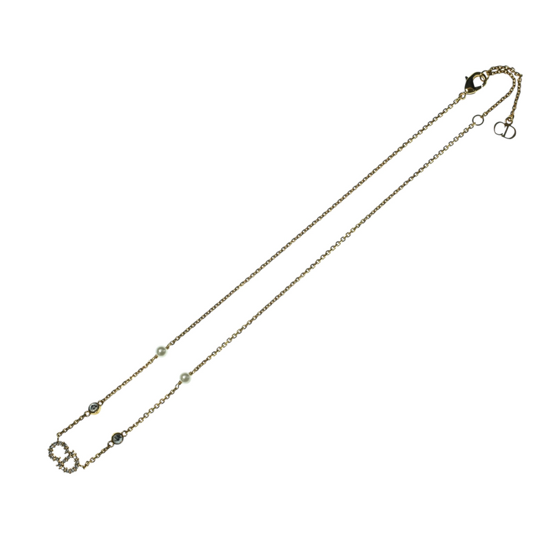 Dior Clair D Lune クレール ディー リュヌ レジンパール ネックレス - メタル