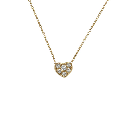 Tiffany Pavé Diamond Heart Necklace - 18KYG 