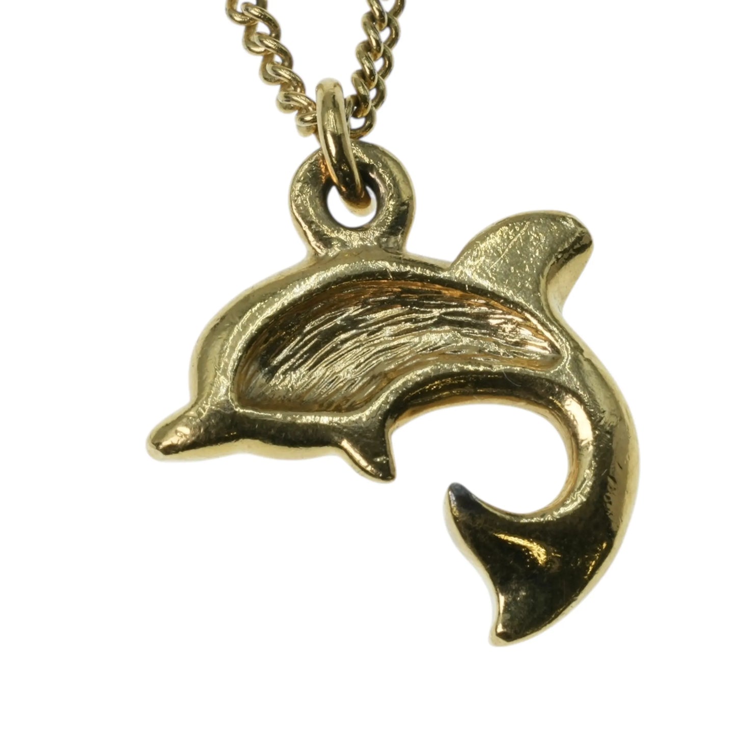 Dior Dolphin Pendant Necklace - Gold Plated 