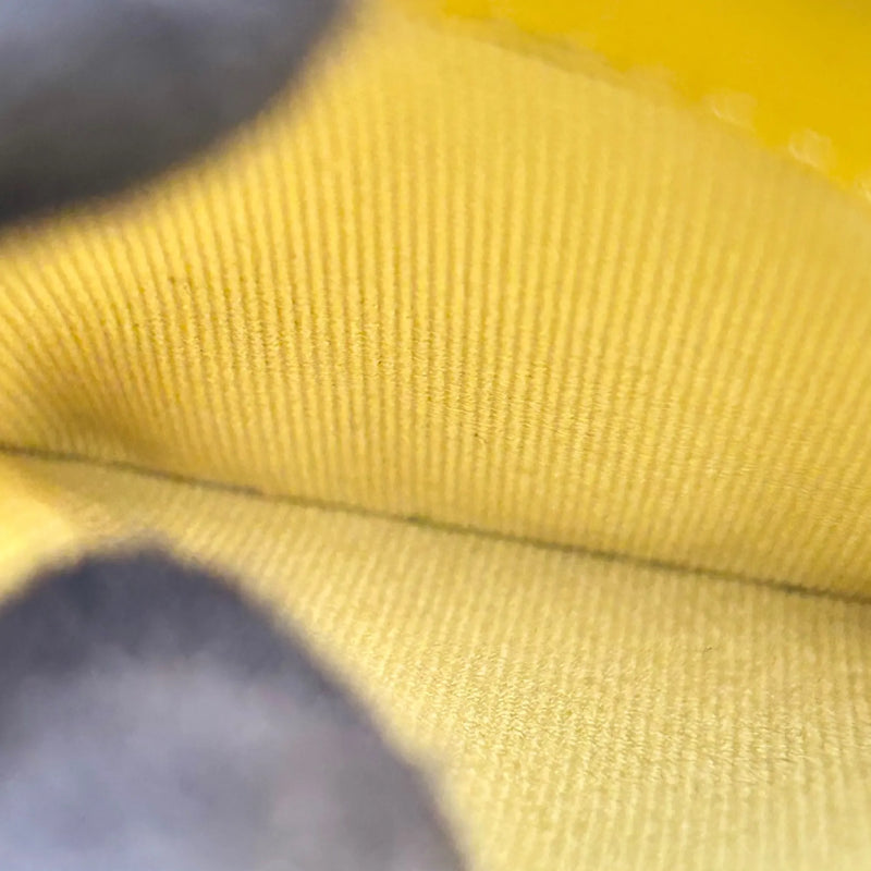 CHANEL Caviar Leather Matelasse Tri-Fold Compact Wallet - Yellow 