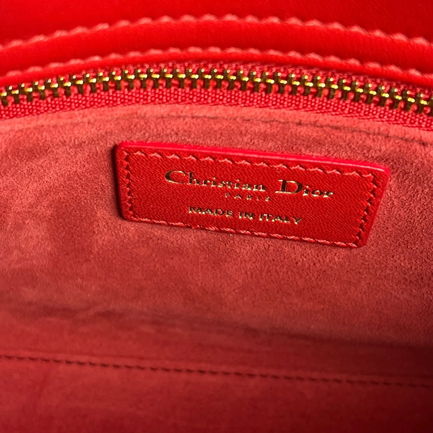 Dior Lady Dior Small Handbag - Red 