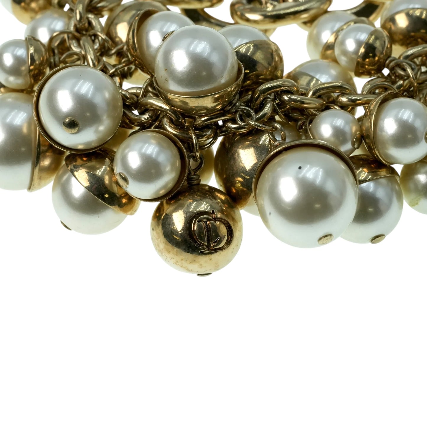 Dior パール チャーム ブレスレット - GP - 24253