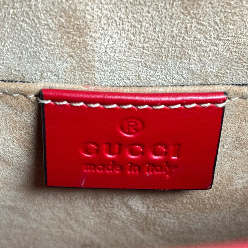 GUCCI Sylvie Chain Mini Handbag/Shoulder Bag - Red 