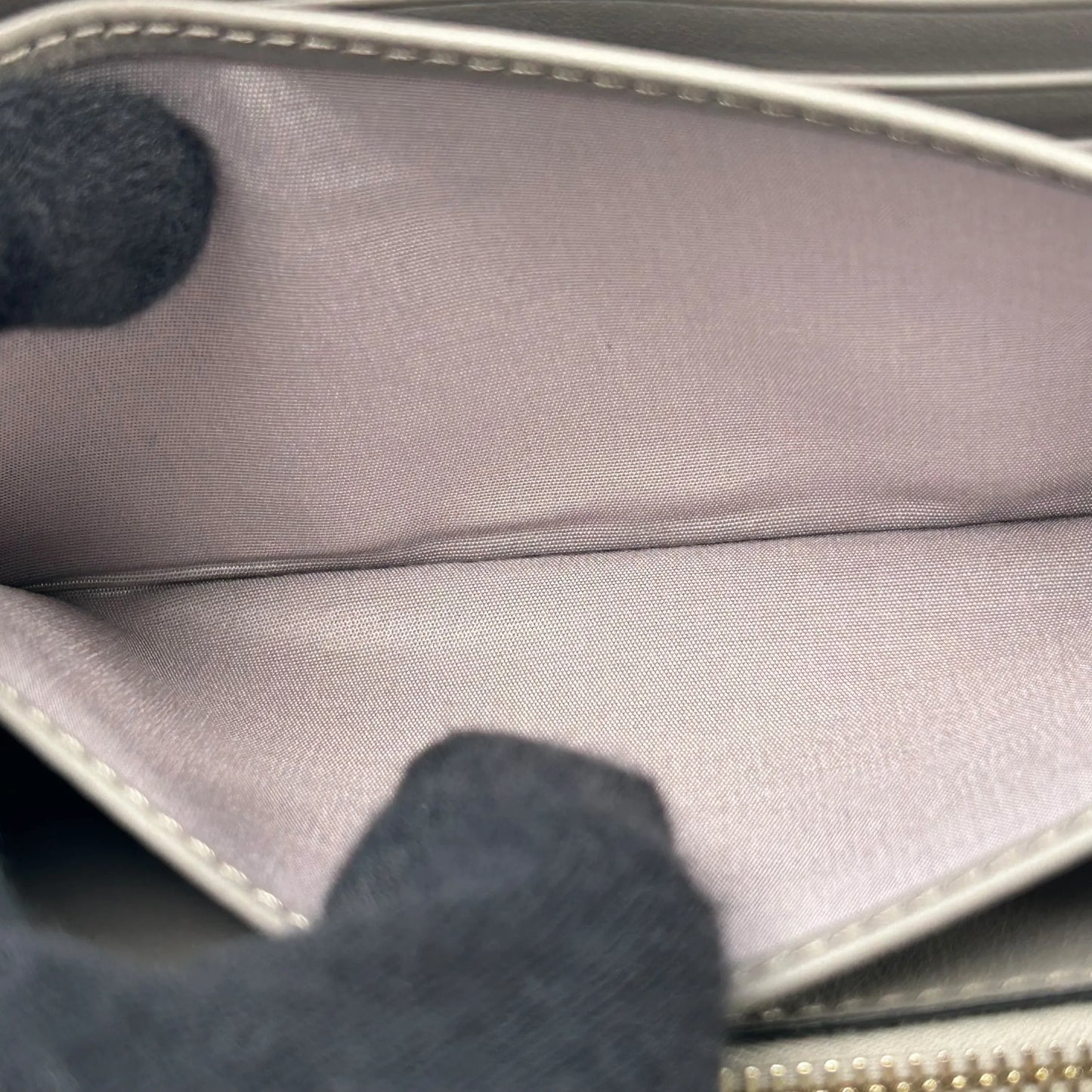 Valentino Rockstud Zip-Around Wallet - Grey 