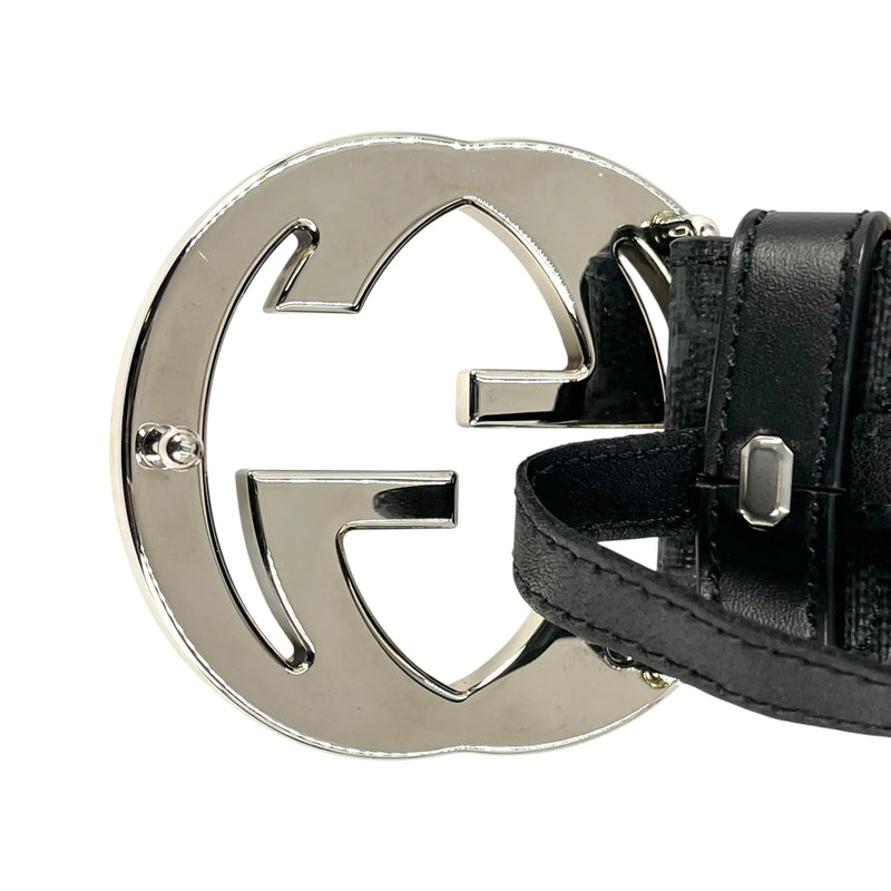 GUCCI Interrocking G Belt - Black - 34214 