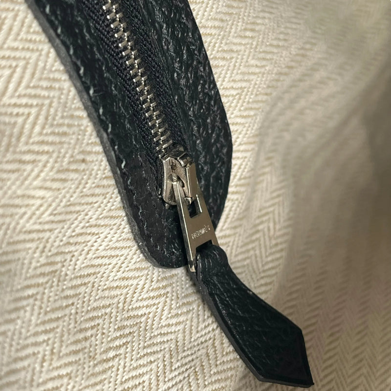 HERMES Garden Party PM Negonda X Stamped Tote Bag - Black 