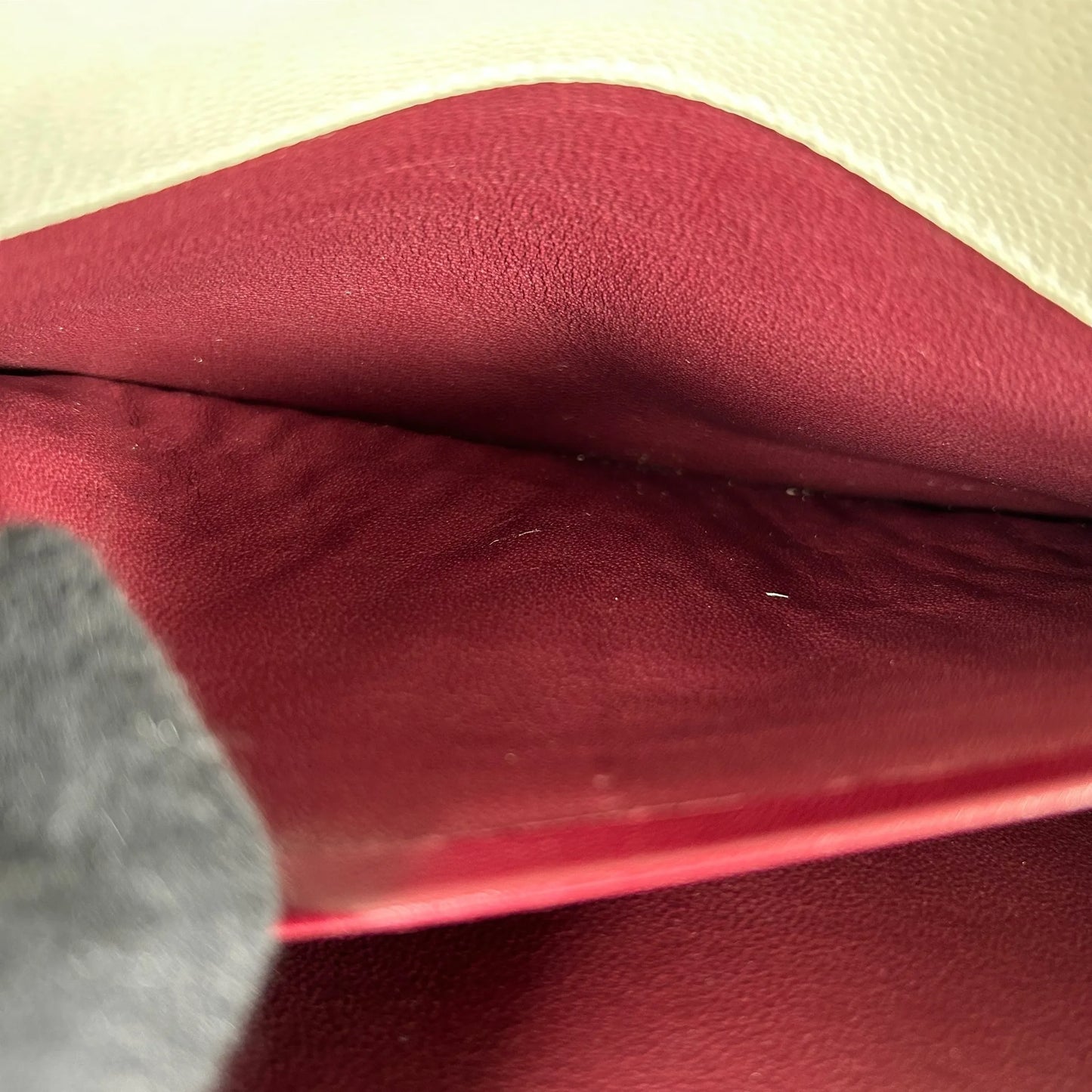 SAINT LAURENT Cassandra Leather Chain Shoulder Bag - White 