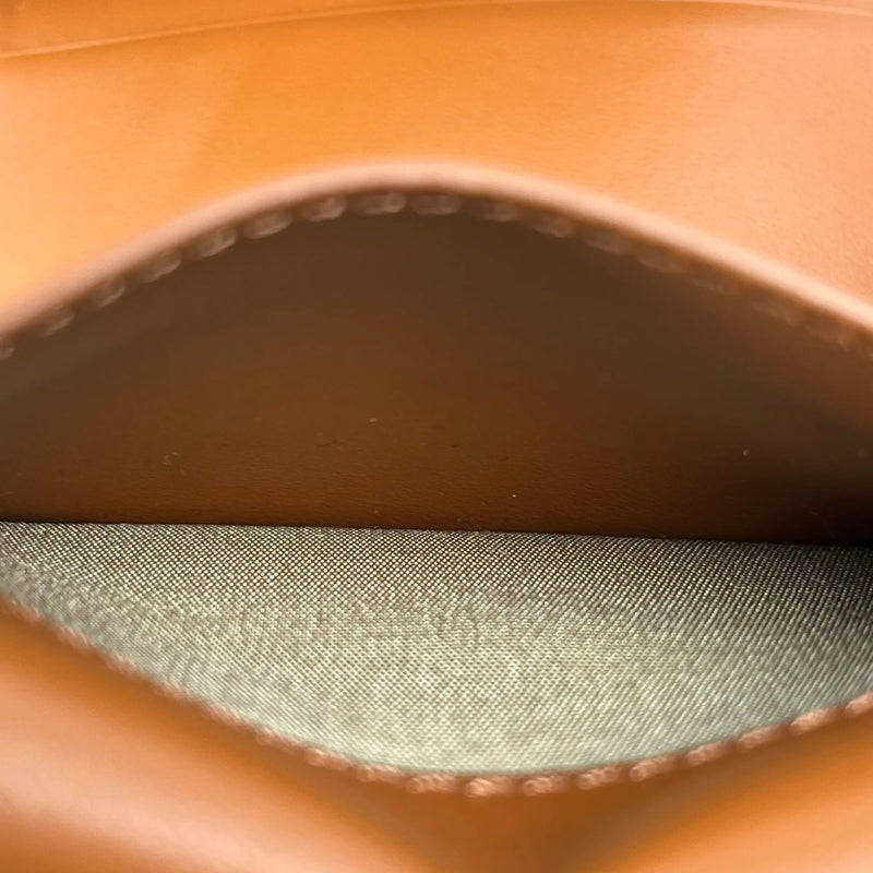 CELINE Triomphe Canvas Compact Wallet - Dark Brown 