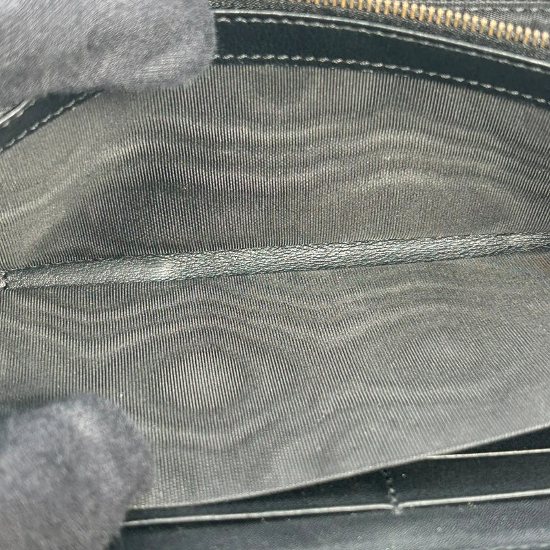 GUUCI Bamboo Round Zip Long Wallet - Beige x Brown 