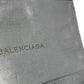 BALENCIAGA Logo Leather Clutch Bag - Black 