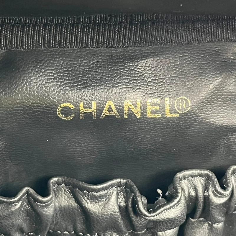 CHANEL Coco Mark Caviar Skin Vanity Bag Mini Bag - Black 
