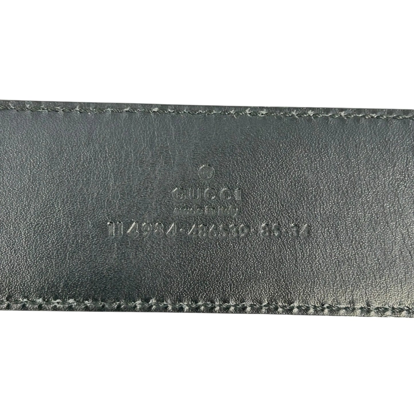 GUCCI グッチシマ GGロゴ レザー ベルト - ブラック