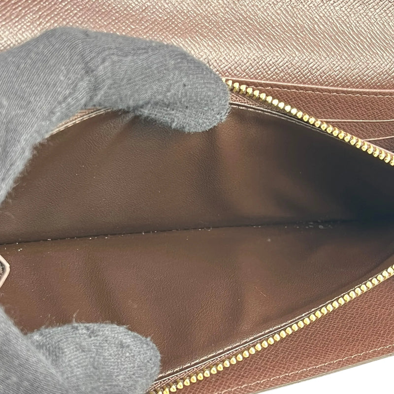 Louis Vuitton Sarah Damier Ebene Portefeuille Long Wallet - Brown 