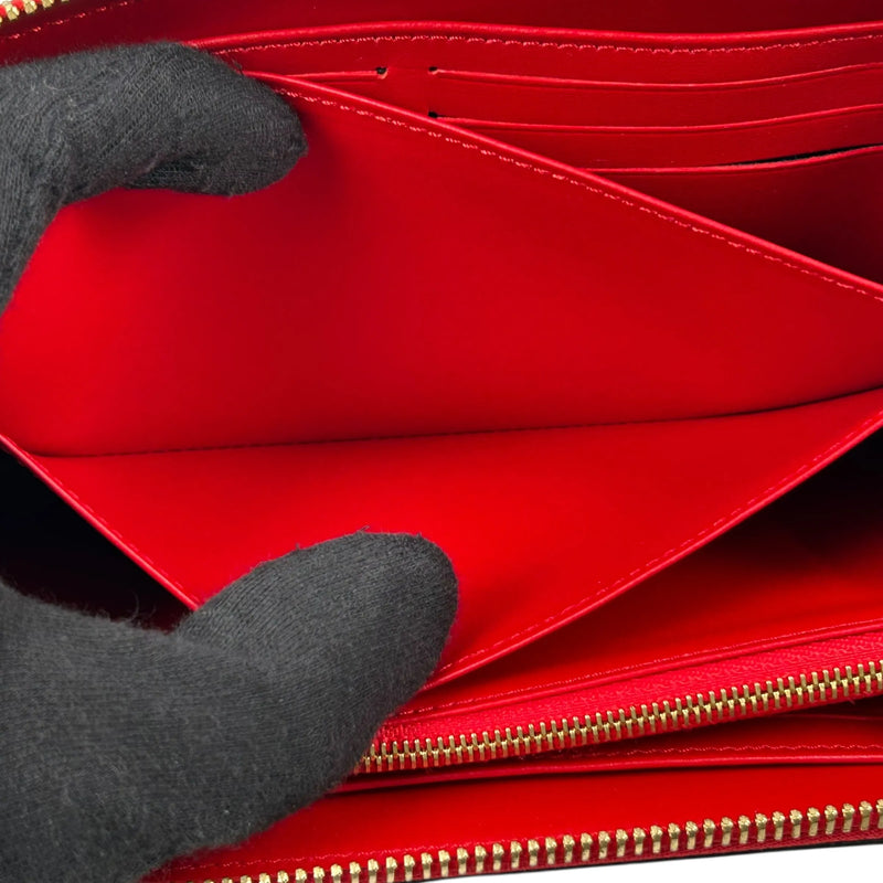 Louis Vuitton Monogram Vernis Zippy Wallet Long Wallet - Red 